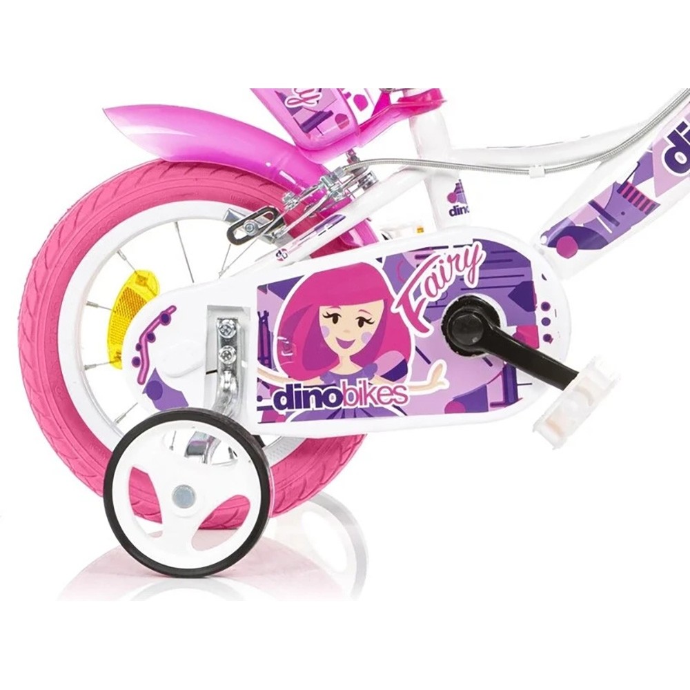 Bicicleta pentru copii Dino Bikes Fairy Alb 12 inch