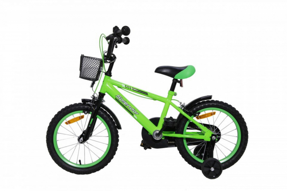 Bicicleta pentru copii Novokids SplendOr Boom Edition Verde, Cosulet, Roti 20 inch, Greutate admisa 50 kg, Cadru otel, Roti ajutatoare, Ghidon reglabil - 2