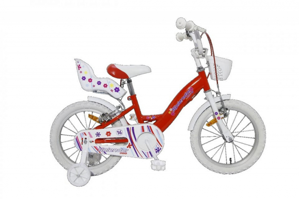 Bicicleta pentru copii Novokids SplendOr PRO Line Edition Rosu, Cosulet, Roti 16 inch, Maxim 35 kg, Cadru din otel, Roti ajutatoare detasabile, Ghidon reglabil pe inaltime - 3