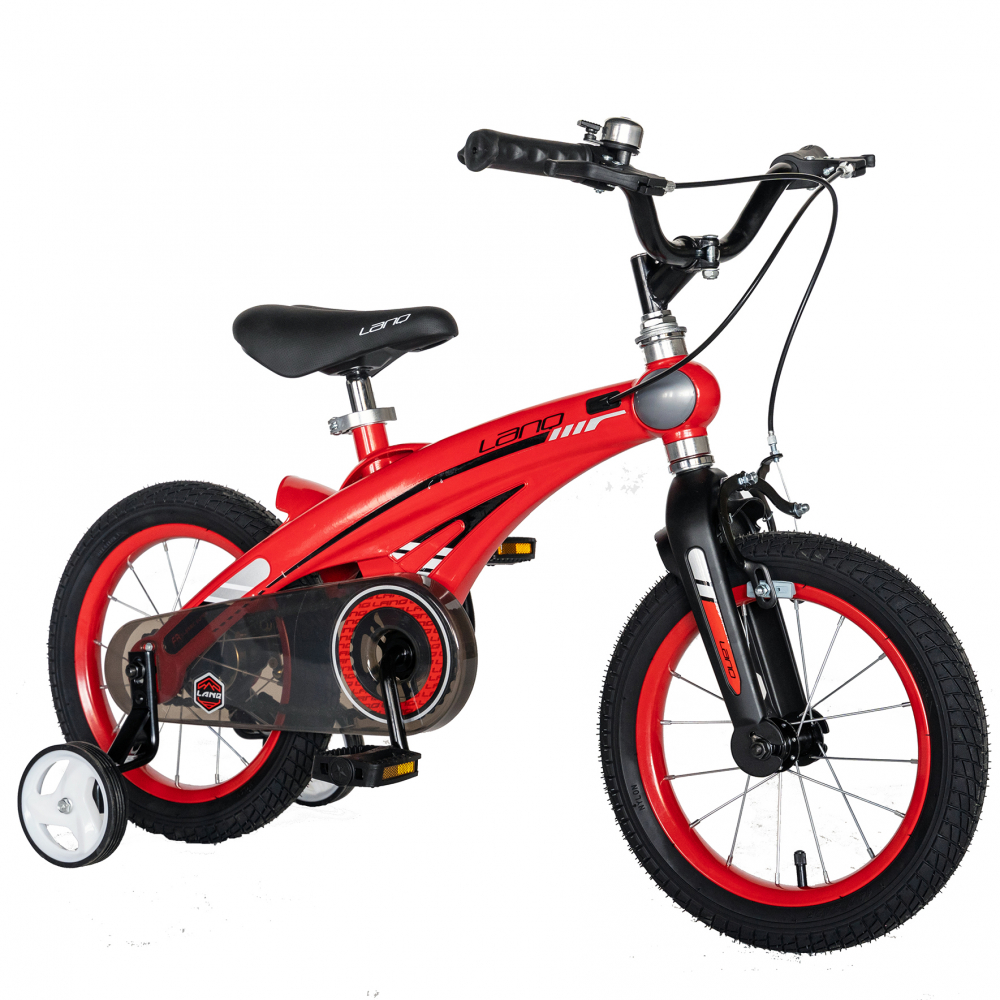 Bicicleta pentru copii Rich Baby Lanq W1639D RosuNegru 16 inch 4-6 ani - 3