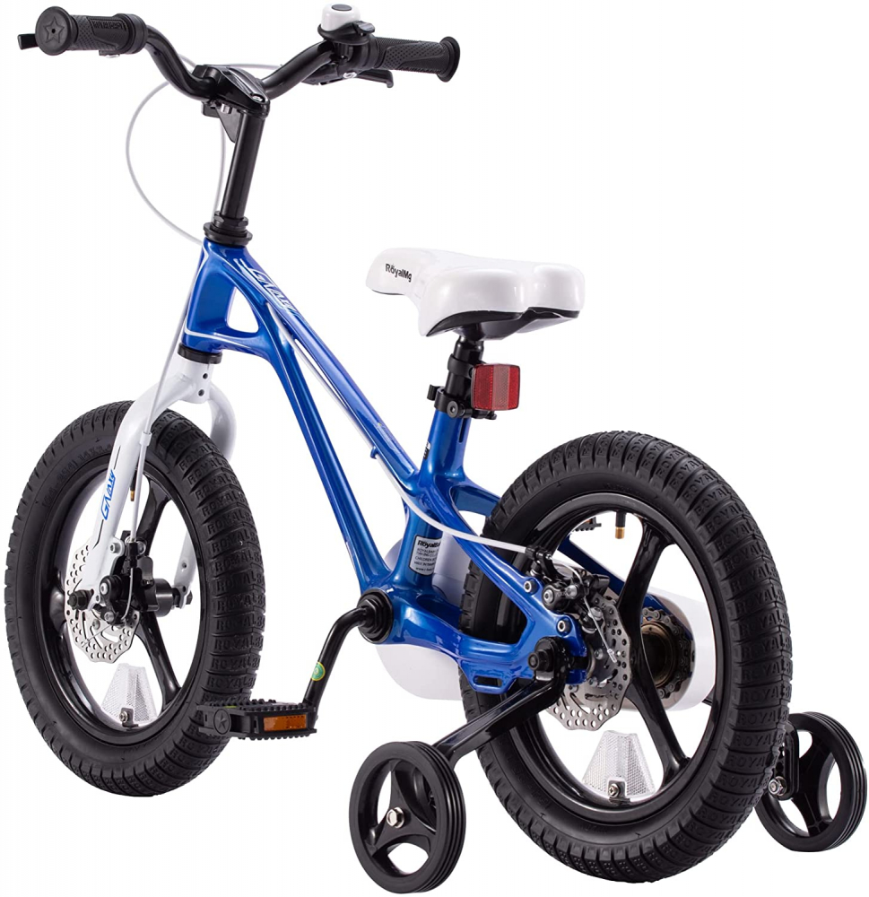 Bicicleta pentru copii Royal Baby 16 inch Galaxy G1601C AlbastruAlb 4-6 ani cu roti ajutatoare si frana pe disc - 4