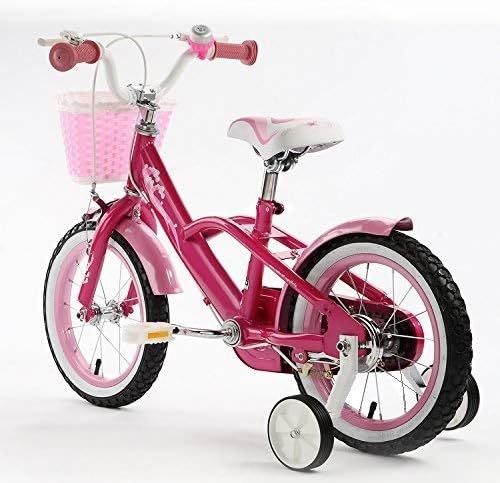 Bicicleta pentru copii Royal Baby Mermaid Roz cu roti ajutatoare, ghidon reglabil, cosulet, varsta 3-5 ani, 14 inch, cadru din otel, greutate suportata 50 kg - 2