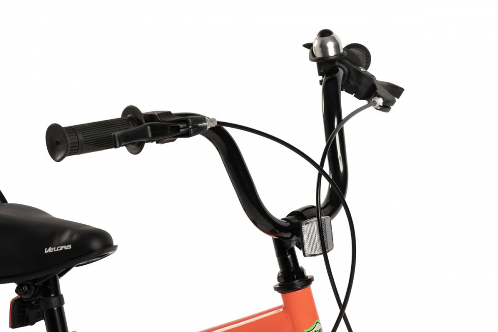 Bicicleta pentru copii Velors V1403B PortocaliuVerde 14 inch, cu roti ajutatoare, cadru din otel, varsta 3-5 ani - 5