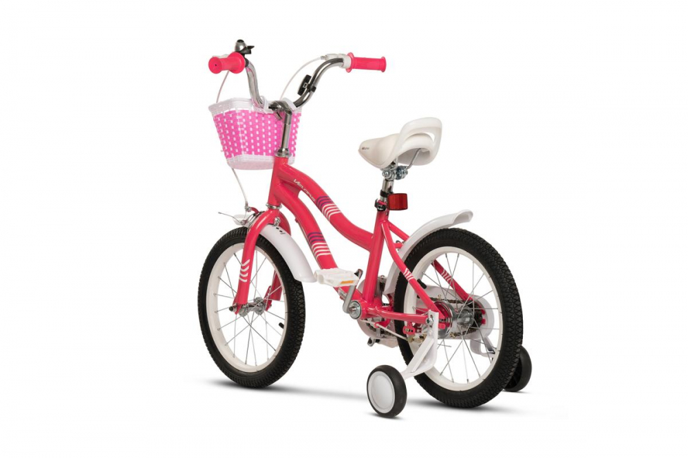 Bicicleta pentru copii Velors V1604B Fucsia 16 inch cu roti ajutatoare, cosulet, cadru din otel, varsta 4-6 ani - 3