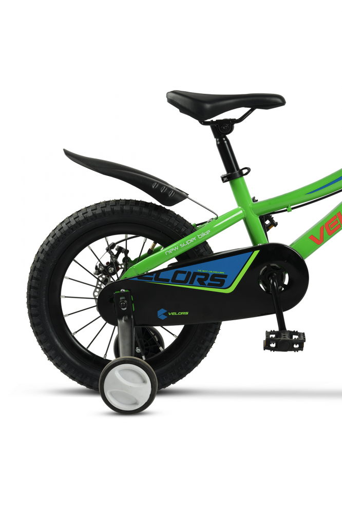 Bicicleta pentru copii Velors V16345A VerdePortocaliu 4-6 ani, Frane mecanice pe disc, Aparatoare lant, Aparatori noroi fataspate, Roti 16 inch, Cadru Otel - 2