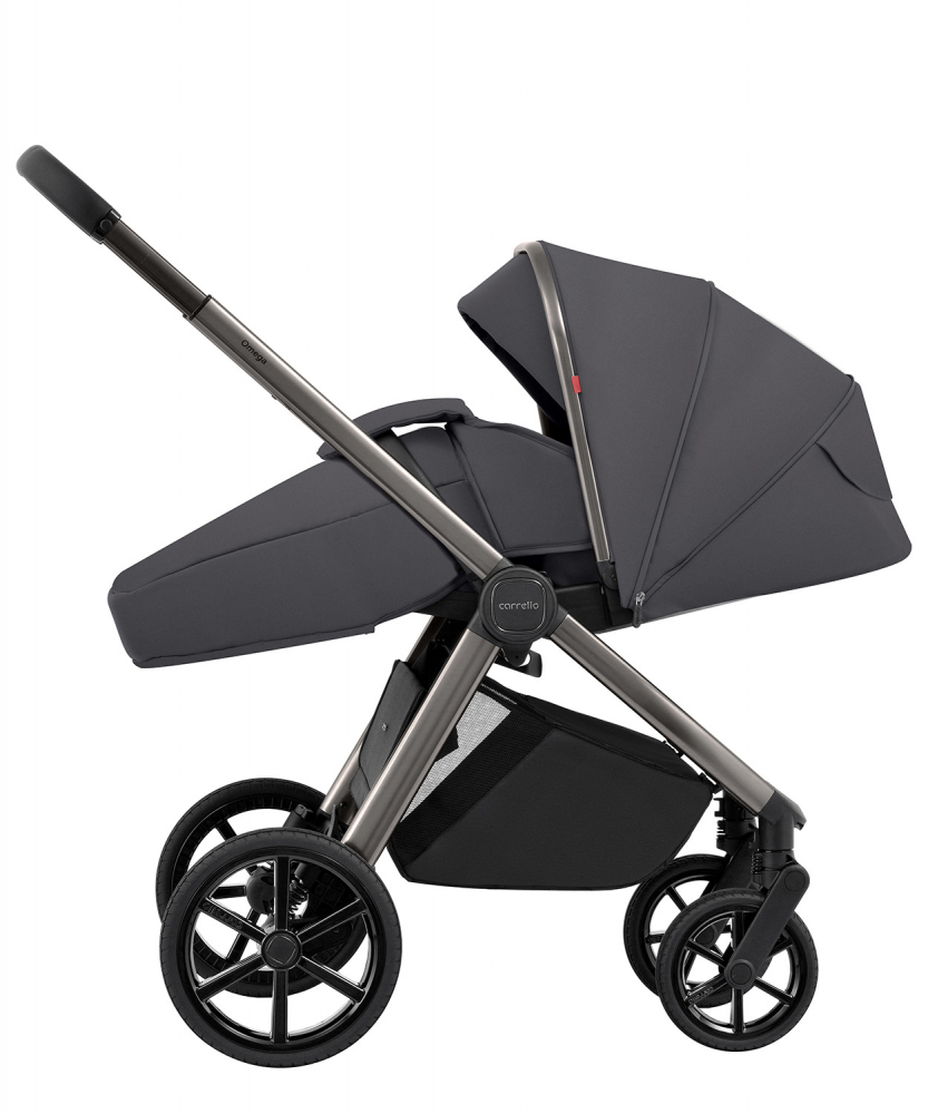 Carucior 2 in 1 Carrello Omega Excellent Grey cadru din aluminiu, accesorii incluse, greutate admisa 22 kg - 6