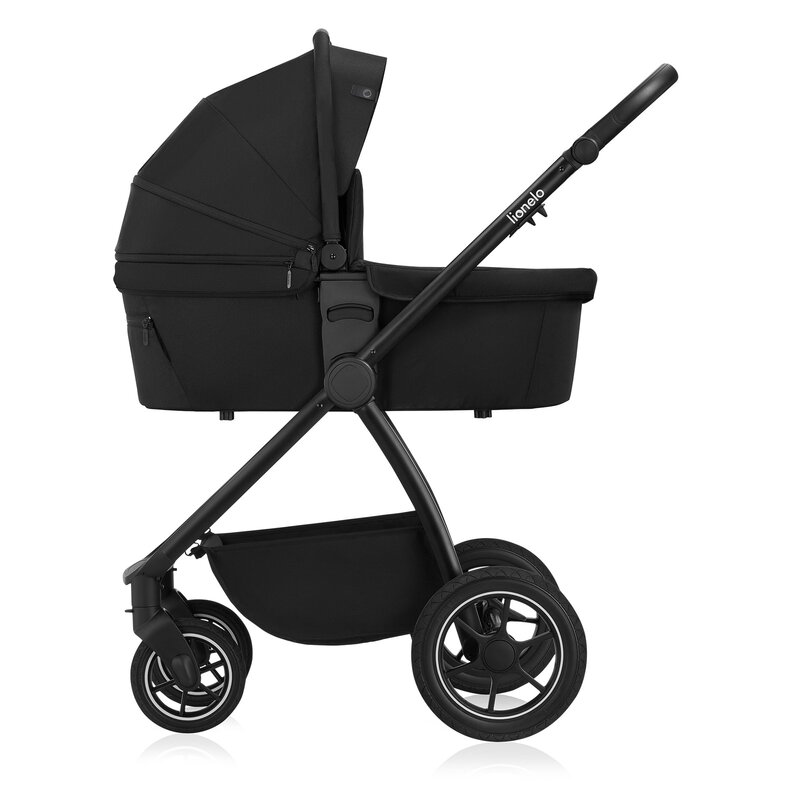 Carucior 3 in 1 Lionelo Meril, cu landou de dimensiune XL, reversibil, cu scoica auto testata ADAC, cu accesorii, pana la 22 kg, conform cu EN1888-1 EN1888-2, EN1466, negru - 4