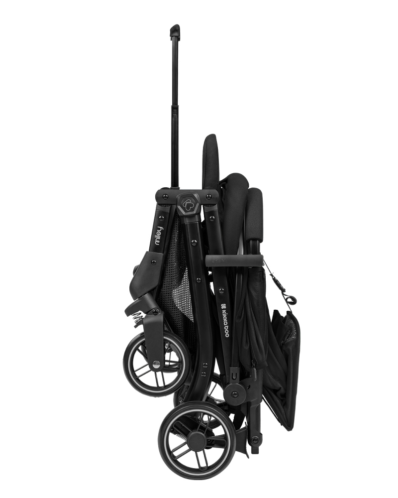 Carucior sport KikkaBoo pana la 22kg,pliere compacta,cadru din aluminiu,suspensii,baldachin cu extensie,spatar reglabil cu pozitie de somn,husa impermeabila cu protectie UPF50+,sistem troller si husa picioare Miley Black 2024