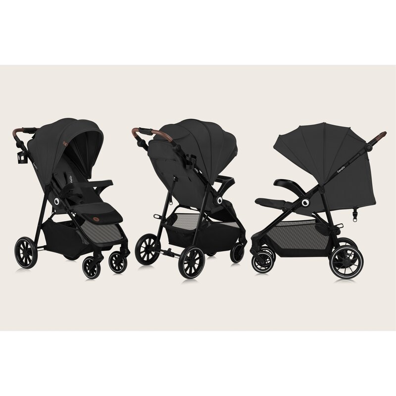 Carucior pentru copii sport Lionelo Emma One Gri Cu tavita, Suport pahar, Plasa de tantari, Roti EVA, Maner reglabil, Pana la 22 kg, 6 luni+, Conform cu EN1888-1