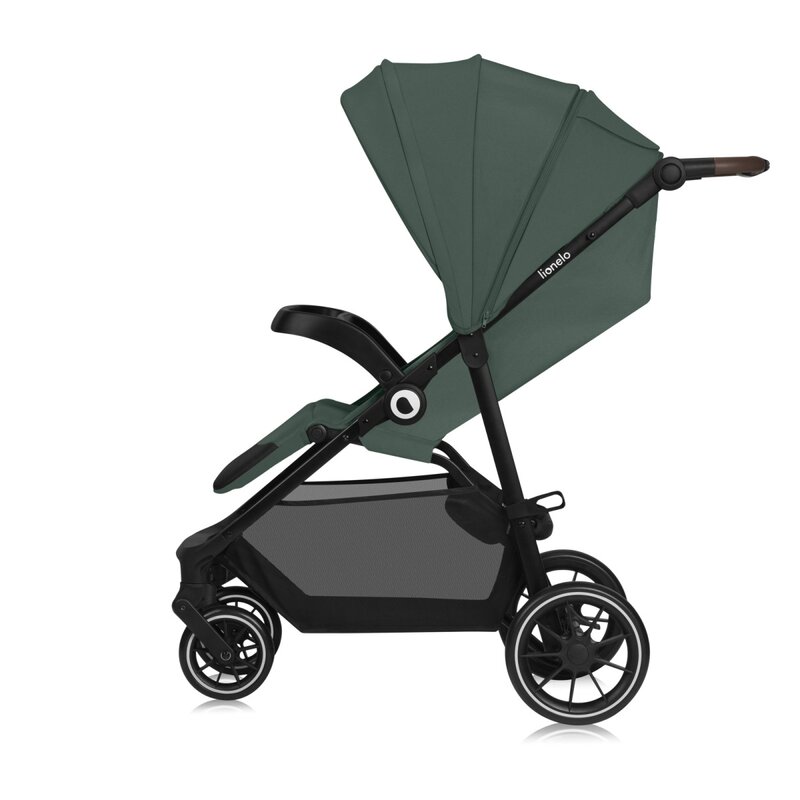 Carucior pentru copii sport Lionelo Emma One Verde Cu tavita, Suport pahar, Plasa de tantari, Roti EVA, Maner reglabil, Pana la 22 kg, 6 luni+, Conform cu EN1888-1 - 1 | YEO