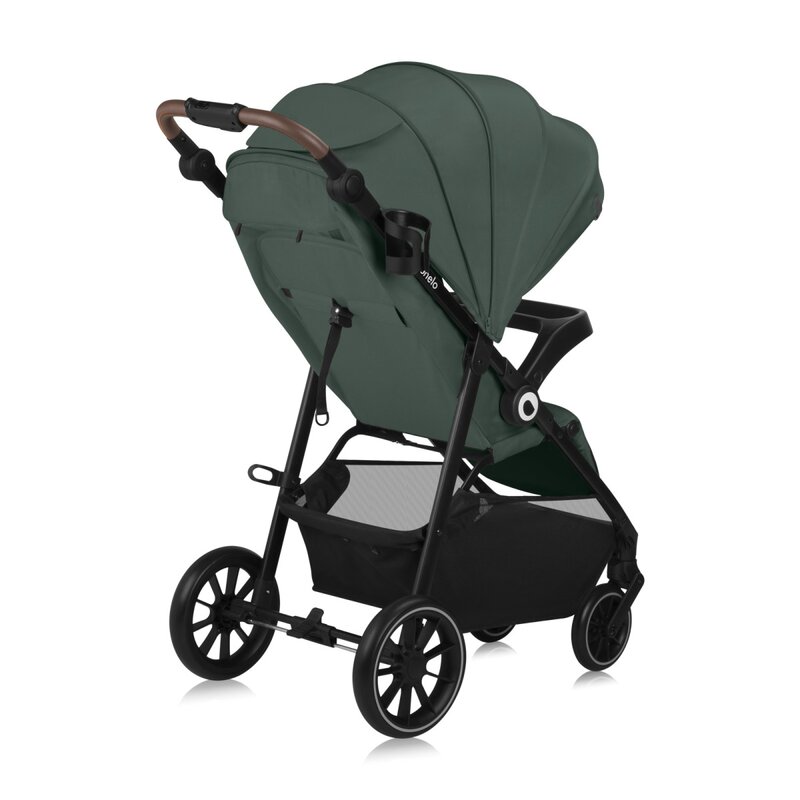 Carucior pentru copii sport Lionelo Emma One Verde Cu tavita, Suport pahar, Plasa de tantari, Roti EVA, Maner reglabil, Pana la 22 kg, 6 luni+, Conform cu EN1888-1 - 4