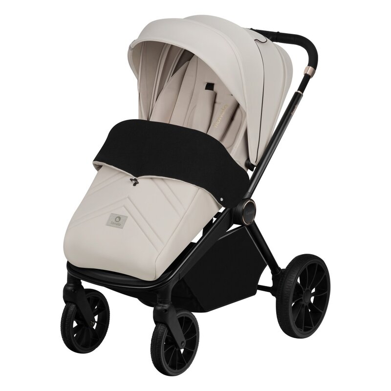 Carucior pentru copii sport Lionelo Mika Plus Bej, Cadru din aluminiu, Copertina XXL, Spatar reglabil in 3 pozitii, Cu accesorii, Pana la 22 kg, 6-48 luni, EN1888-1, EN1888-2 EN1466 - 2