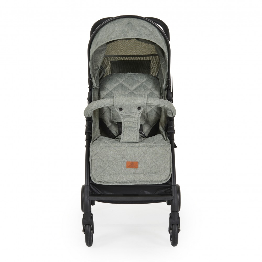 Carucior sport pentru copii Cangaroo London Green cadru din aluminiu,Spatar reglabil,Pozitie de somn,Centura de siguranta,Suport picioare reglabil,Capotina XXL cu fereastra plasa,Roti pivotante,Frana,Maner parinte din PU - 4