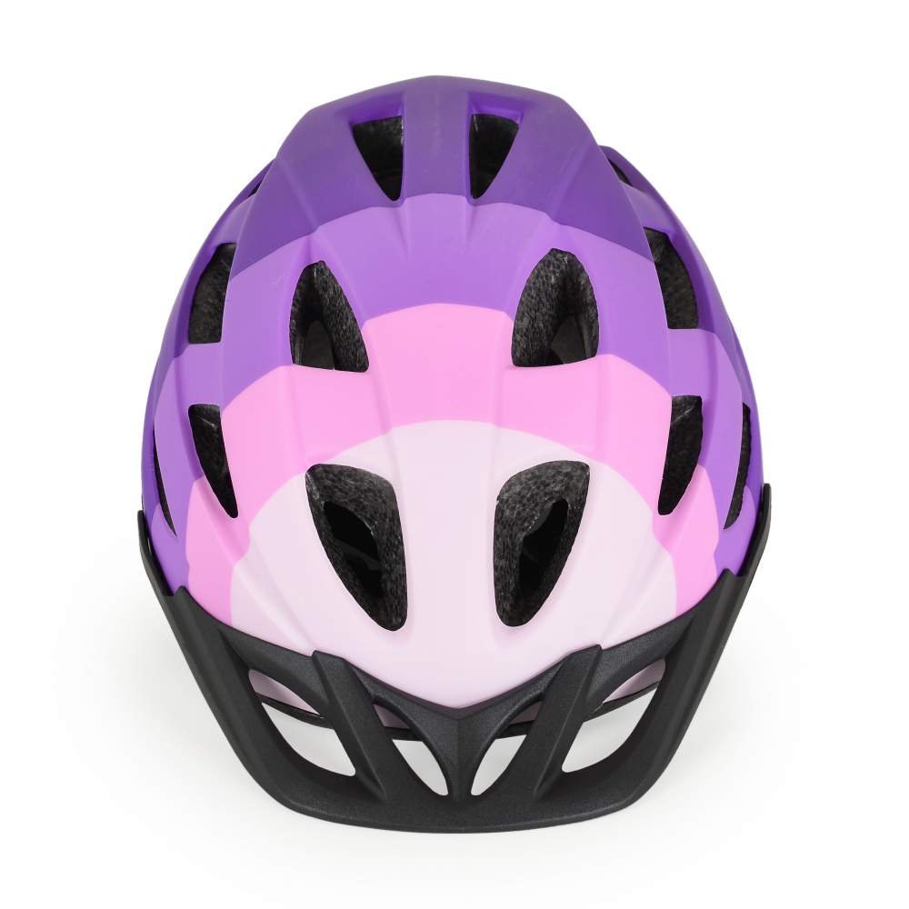 Casca de protectie pentru copii Byox Y48 Purple, Marime 54-58 cm,cu lumina LED, Tehnologie In-Mold, 17 orificii de ventilatie, Reglator de dimensiune, Vizor si Captuseala detasabila, Lumini LED pentru vizibilitate nocturna - 1 | YEO