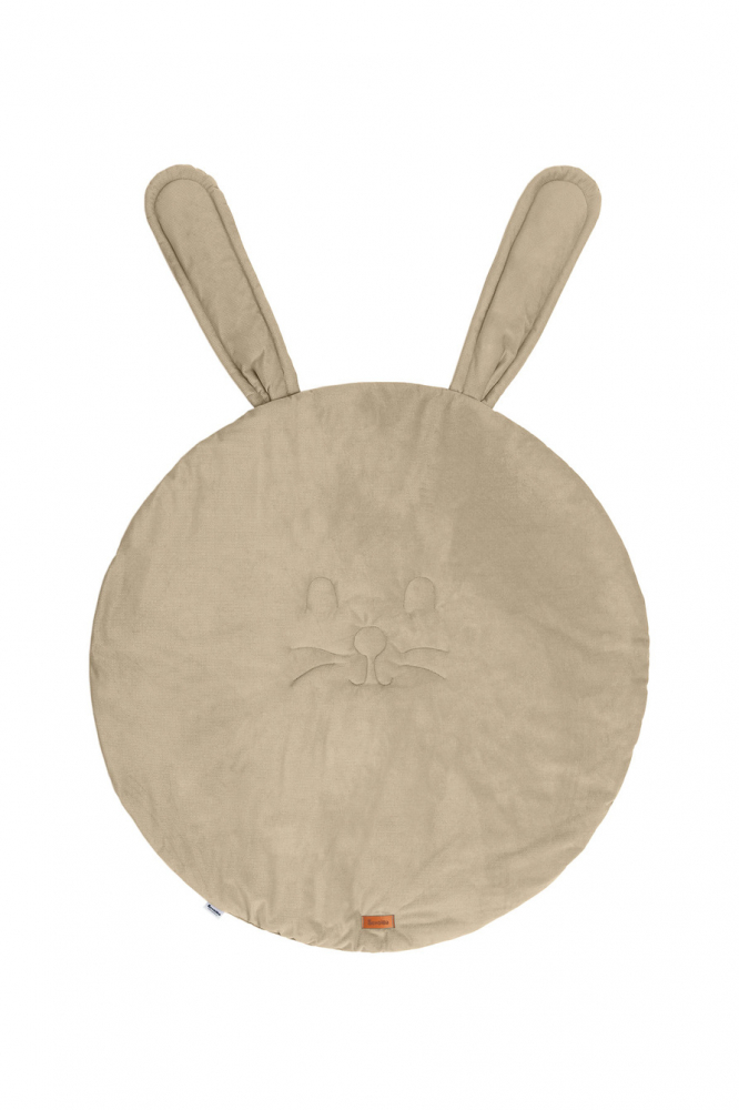 Covoras din catifea cu doua fete pentru camera copii diametru 90cm Sensillo Velvet Bunny Beige - 2