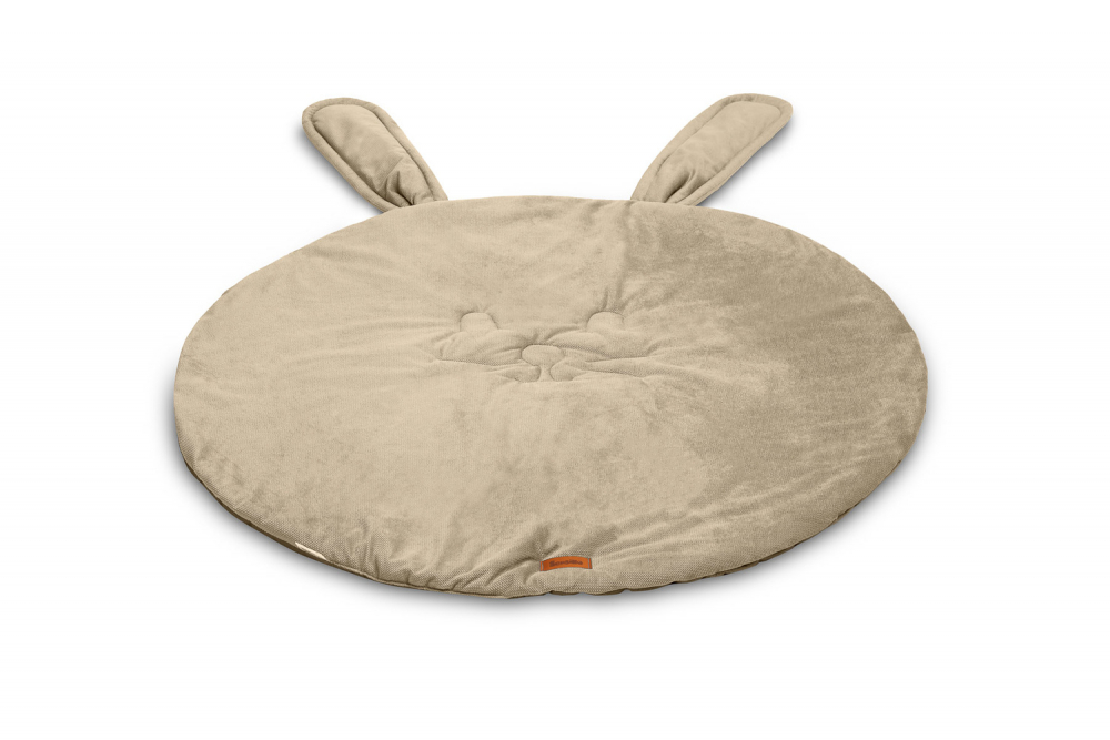 Covoras din catifea cu doua fete pentru camera copii diametru 90cm Sensillo Velvet Bunny Beige - 6