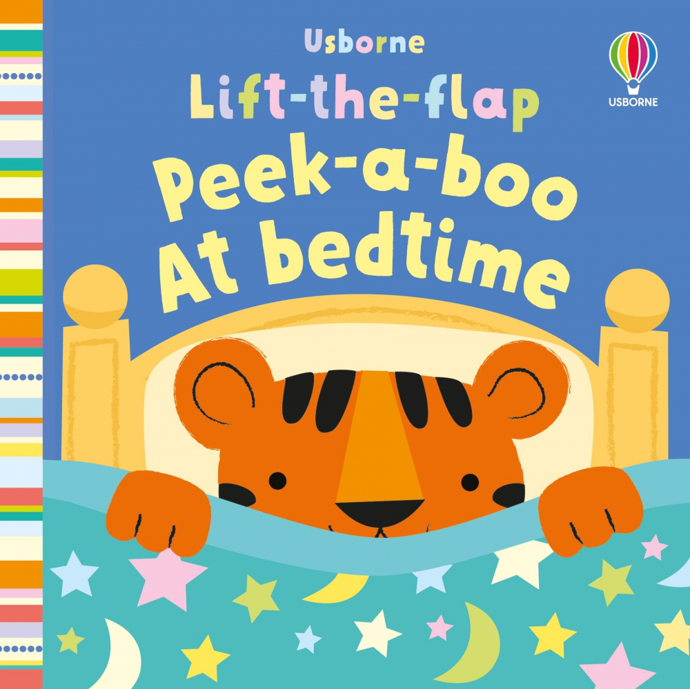Carte pentru copii Usborne Lift-the-flap peek-a-boo at bedtime cu clapete