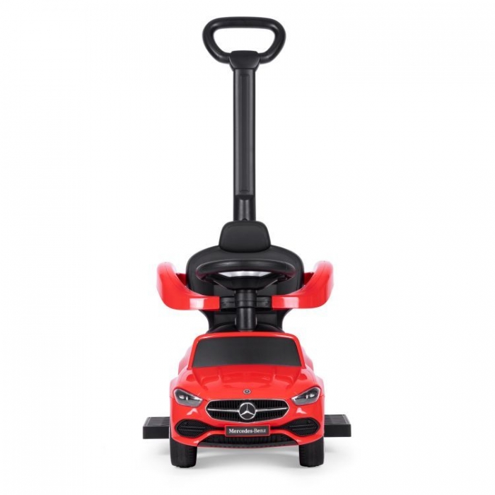 Masinuta pentru copii Ecotoys Mercedes C Class Rosu cu maner de impins, volan interactiv cu sunete, varsta 1-3 ani - 5