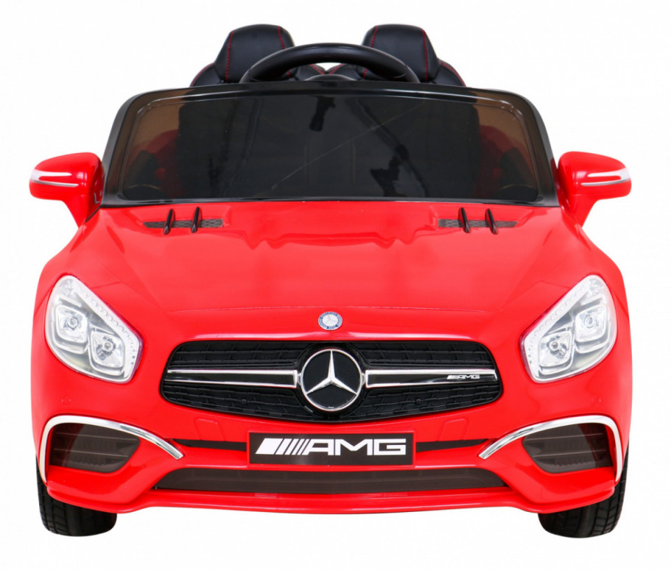 Masinuta electrica Mercedes Benz AMG SL65S rosu cu 2 motoare, acumulator 12V, roti din spuma EVA, deschidere usi, scaun piele, lumini Led - 5