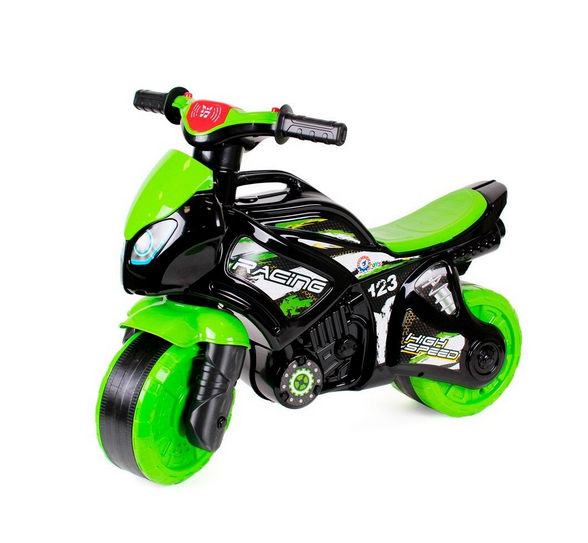 Motocicleta copii fara pedale Ride On TechnoK cu sunete si lumini Racing Hight Speed