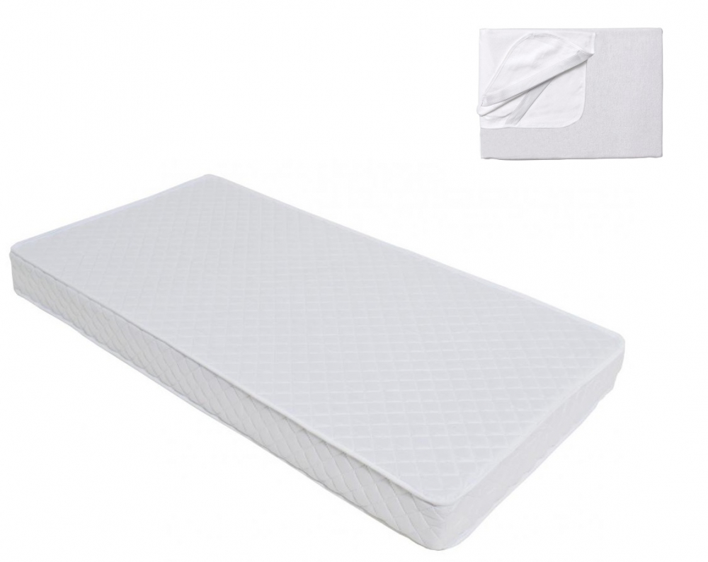 Pachet Saltea cu husa detasabila din microfibra Nichiduta Cocos Comfort + 120x60x10 cm + Protectie impermeabila Nichiduta