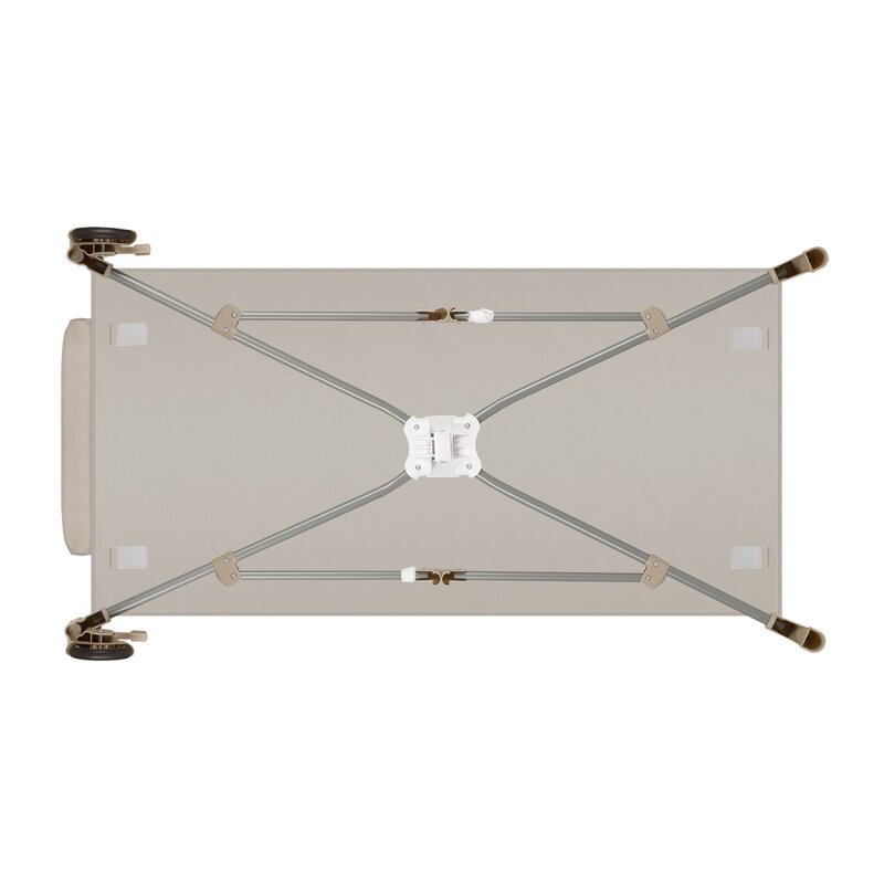 Patut pentru copii Lionelo Stefi Plus Bej Pliabil, Cu doua nivele, Intrare laterala cu fermoar, 2 roti, 120 x 60 cm, Conform cu standardul european de securitate EN 716 - 2