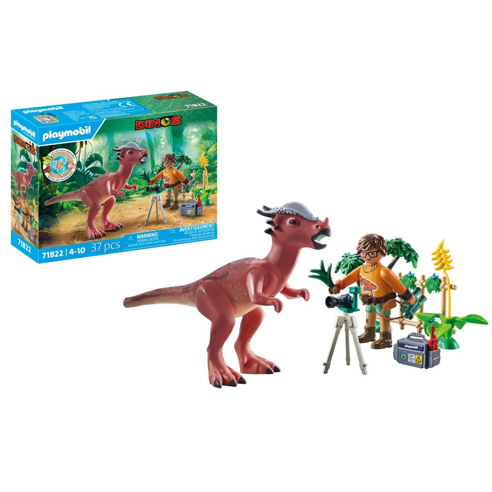 Figurine pentru copii Playmobil - Observator cu echipament pentru Stygimoloch, 37 piese, varsta 4 ani+