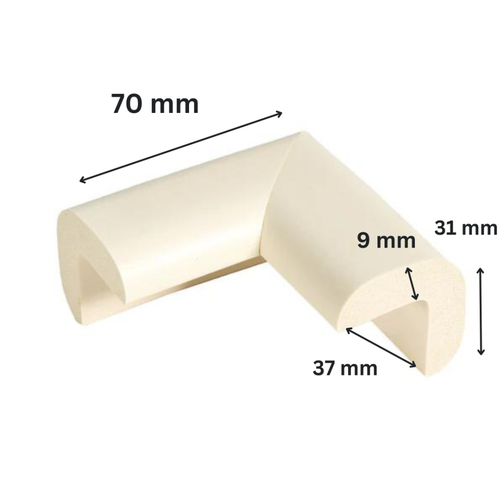 Set 4 protectii colturi pentru mobila Car Boy Safety Gri din spuma 37x70x31x9 - 1 | YEO