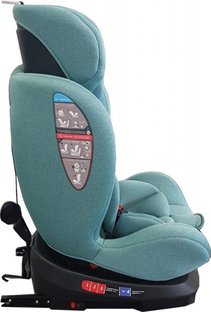 Scaun auto cu isofix Baby Care Motion Seat Verde, Rotire 360 grade, 0-36 kg, Tetiera reglabila, Omologare R-129 i-Size, Centura in 5 puncte - 2