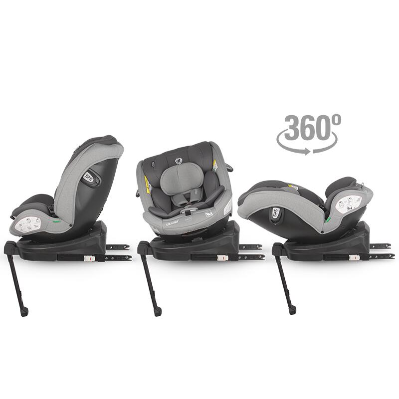 Scaun auto iSize 40-150 cm Coccolle Sidra Moonlit grey+Coccolle protectie bancheta auto mica - 3