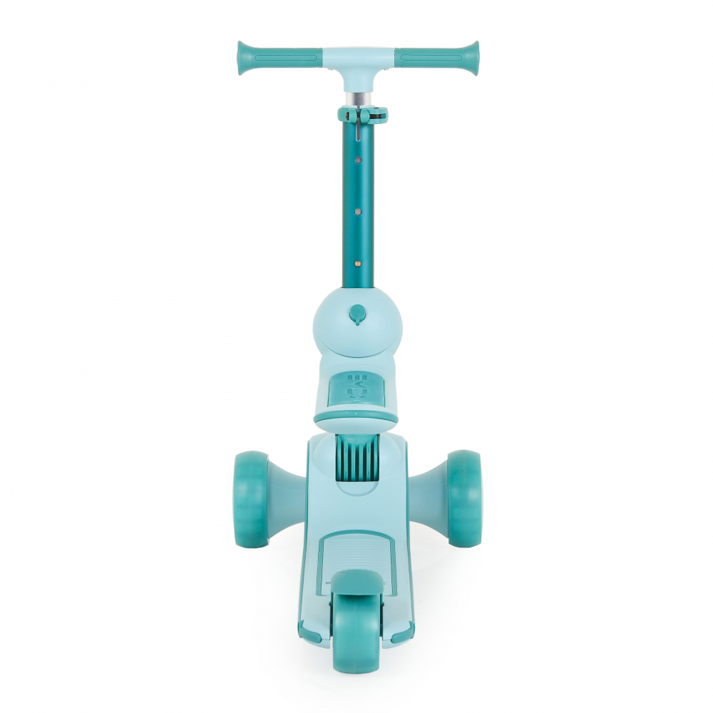 Trotineta 2in1 pentru copii Byox Evo Mint de la 18 luni, cu scaunel pliabil, roti ABEC-5 din PU cu lumini LED, Ghidon cu inaltime reglabila 63-75 cm si frana spate - 2