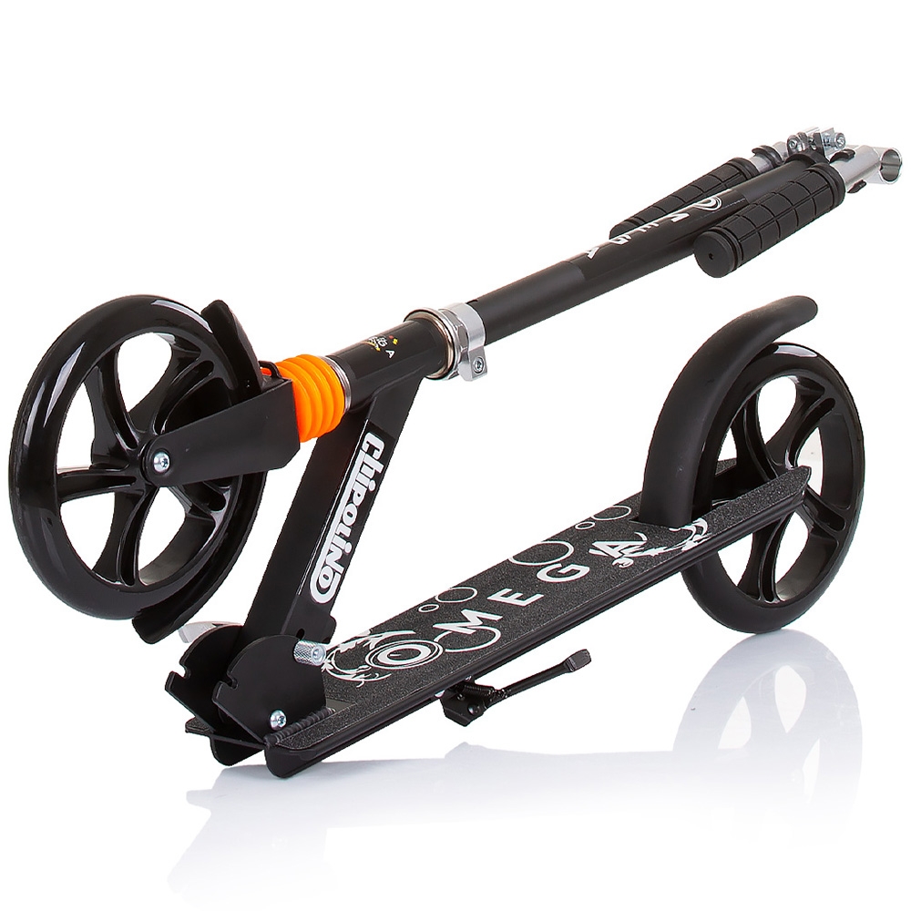 Trotineta pliabila Chipolino Omega Black cu ghidon reglabil, cadru din aluminiu, baza anti-alunecare, cric, greutate admisa 100 kg - 2 | YEO