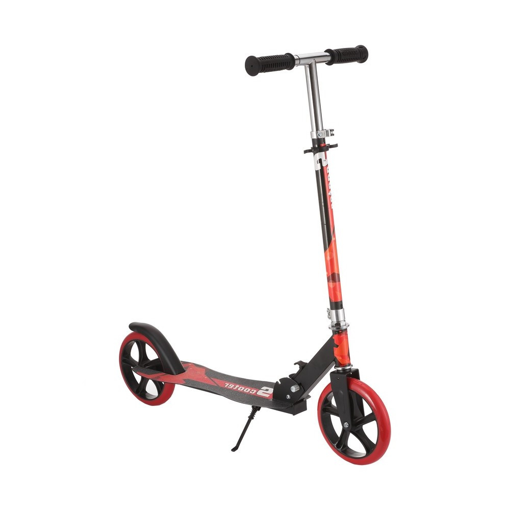 Trotineta pentru copii si adolescenti Novokids Storm Evo Pro Rosu, greutate suportata 100 kg, functie Super Brake, maner reglabil pe inaltime, diametru roata 200 mm