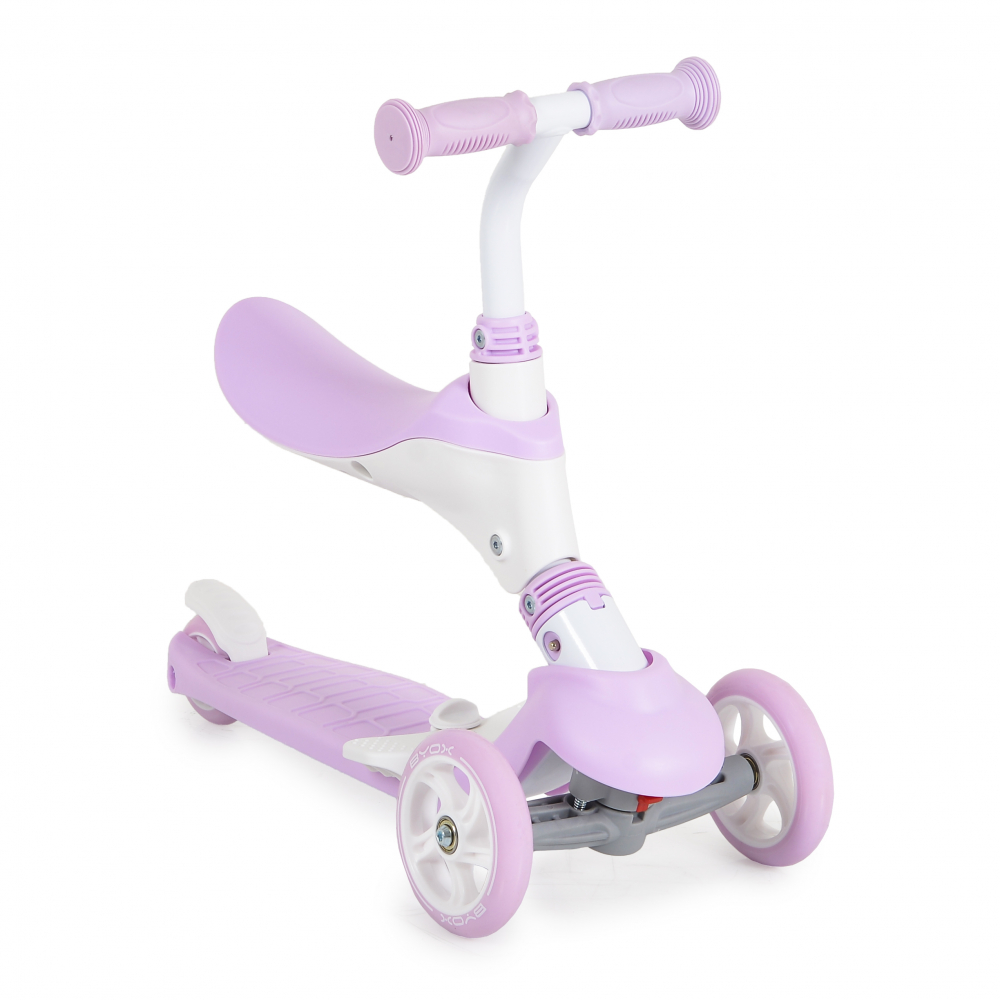 Trotineta multifunctionala pentru copii, evolutiva 3in1 cu scaunel,maner parental,inaltime ghidon reglabila de la 12 luni Tristar Mov - 2
