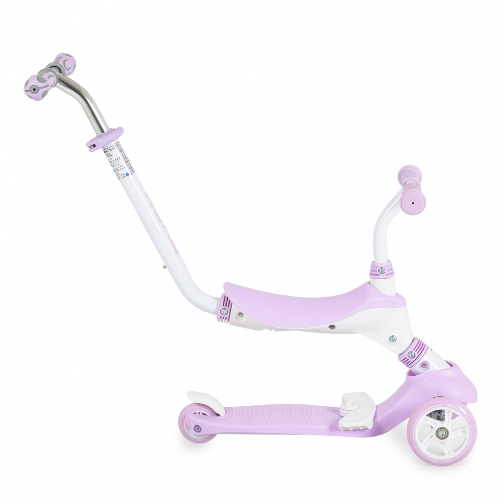 Trotineta multifunctionala pentru copii, evolutiva 3in1 cu scaunel,maner parental,inaltime ghidon reglabila de la 12 luni Tristar Mov - 4