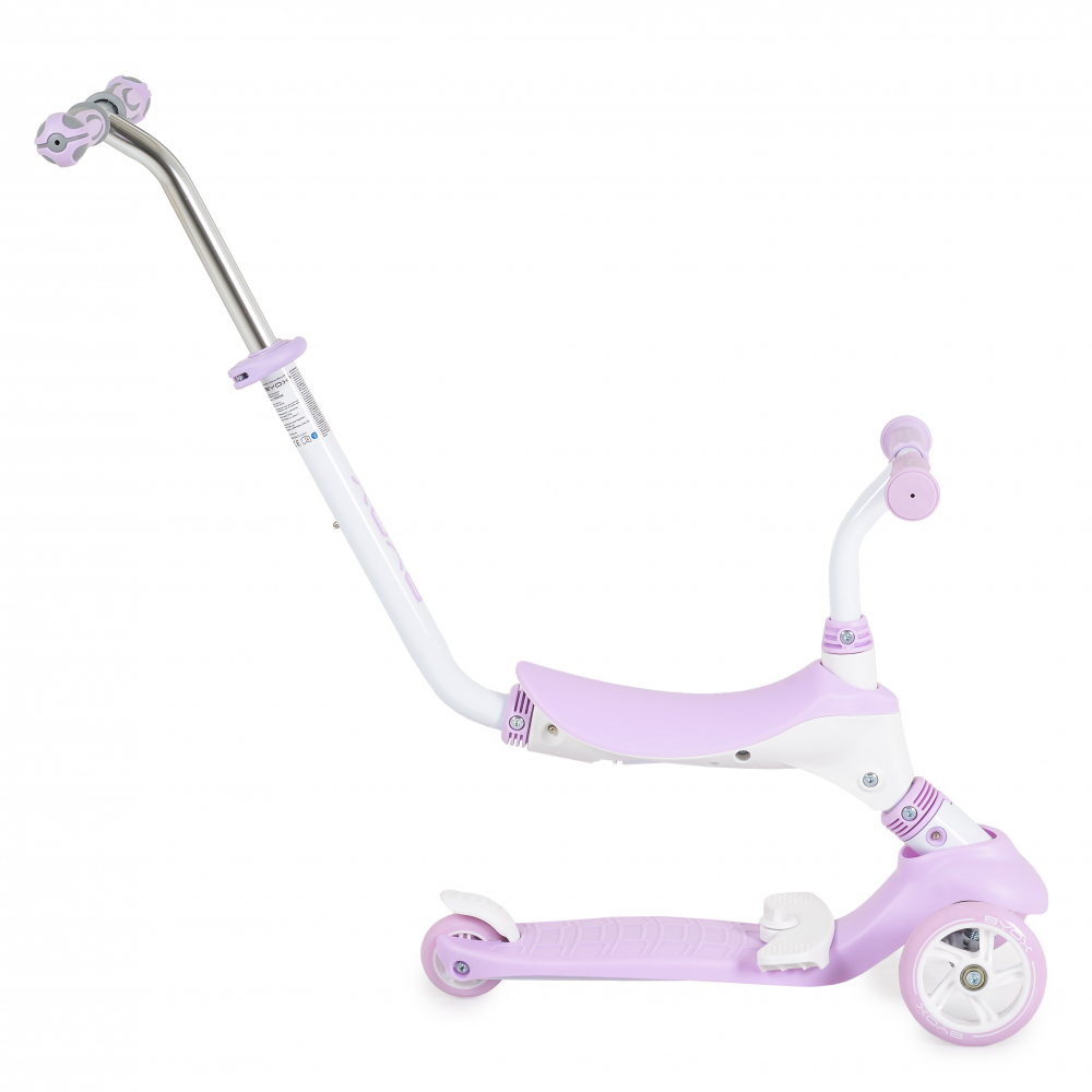 Trotineta multifunctionala pentru copii, evolutiva 3in1 cu scaunel,maner parental,inaltime ghidon reglabila de la 12 luni Tristar Mov - 5