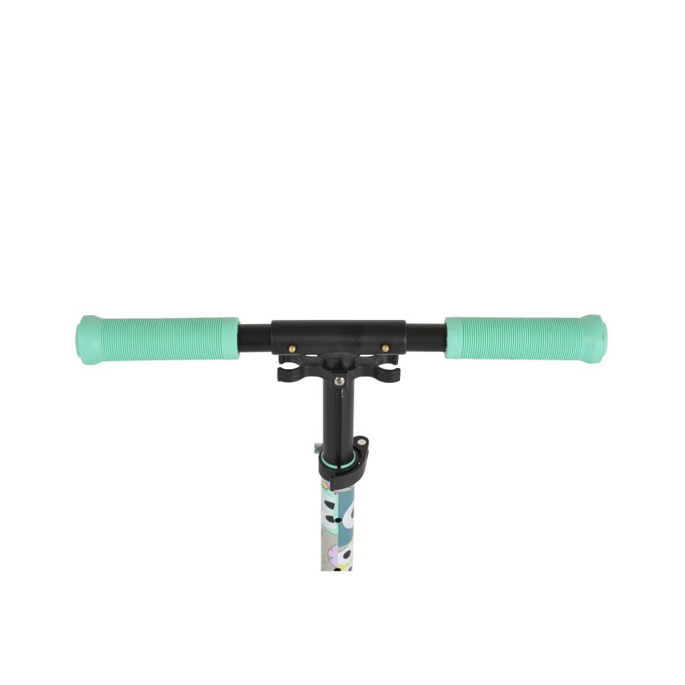 Trotineta pliabila pentru copii de la 6ani,cu ghidon din aluminiu,roti ABEC-7 din PU cu lumini LED,inaltime ghidon ajustabila,frana de picior si cric Byox Monster Green - 2
