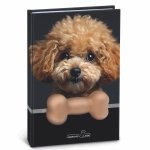 Agenda nedatata cu catei squishy pe coperta 80 de pagini albe 10x15 cm