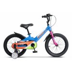 Bicicleta pentru copii Carpat PRO C16122B Albastru/Portocaliu 4-6 ani Cadru Aluminiu, Frana spate tambur, frana fata V-Brake, Aparatoare lant, Aparatori noroi fata/spate, Sonerie, Cabluri trase prin cadru, 16 inch
