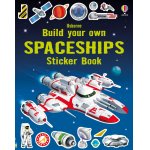 Carte pentru copii Usborne Build Your Own Spaceships cu stickere