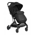Carucior sport KikkaBoo pana la 22kg,pliere compacta,cadru din aluminiu,suspensii,baldachin cu extensie,spatar reglabil cu pozitie de somn,husa impermeabila cu protectie UPF50+,sistem troller si husa picioare Miley Black 2024