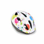 Casca de protectie pentru copii Byox Y03 Dots marime 48-54 cm,cu 8 orificii de ventilatie, Reglator de dimensiune, Captuseala detasabila, Lumini LED pentru vizibilitate nocturna