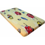 Cearceaf din bumbac cu elastic 120x60 cm Masinute crem