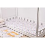 Cearsaf pat 90x200x10 cm bumbac model fluturasi
