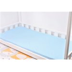 Cearsaf pat 90x200x10 cm bumbac model bleu