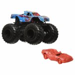 Set masinuta metalica si Monster Truck Hot Wheels Race Ace