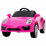 Masinuta electrica pentru copii Novokids Beetle Mini Car Roz cu acumulator, telecomanda, melodii si lumini, greutate suportata 30 kg, usi cu deschidere, 2 viteze, MP3