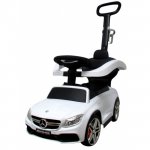 Masinuta copii de impins R-Sport Mercedes C63 amg alb cu maner pentru controlul parental, suport pentru picioare, protectie impotriva rasturnarii, volan cu melodii si claxon