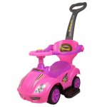 Masinuta pentru copii de impins R-Sport J9 Roz cu maner pentru ghidare de catre parinte, suport pentru picioare, melodii, recomandata copiilor cu varsta cuprinsa intre 1-3 ani