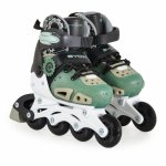 Role reglabile marime 34-38 pentru copii,interior respirabil cu spuma de amortizare,catarame reglabile cu inchidere Velcro si catarama dubla Byox Dizzy Green